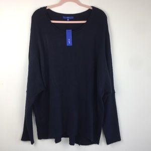 Apt. 9 Navy Long Pullover XXL